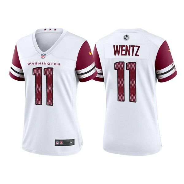 Women's Washington Commanders #11 Carson Wentz 2022 White Vapor Untouchable Stitched Jersey(Run Small)s San Francisco 49ers #21 Frank Gore White Stitched Jersey(Run Small)
